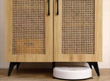 Natural Rattan Storage Cabinet Double-Door Shoe Cabinet with Large Storage Space and Durable W158183857
