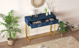 TREXM Modern Sleek Console Table Two Drawers with Stripe Design for Living Room and Entryway N715P201976M