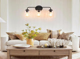 3-Light with Clear Glass Glacier Shade Unique Hand-make Lampshade Industrial Indoor Light Fixtur E26 35005971