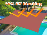 12'X16' Rust Red HDPE sunshade sail 74045119
