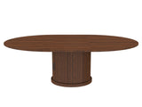59" Extendable Oval Dining Table with 2-Tier Storage for 4-6, Space Saving Expandable Kitchen Table 36062043