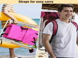 2 Pack 4-Position Adjustable Folding Beach Chairs, Heavy Duty Steel Frame 84208198