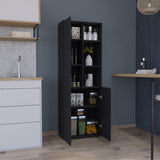 Konik 67-Inch High Storage Cabinet Kitchen Pantry With Three Doors and Three Exterior Shelves B070P173167
