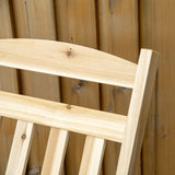 2 Pieces Wood Patio Bistro Set, Outdoor Rocking Chair Set with Armrests High Back Rocking Chair W2225142477
