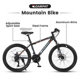 S24102 24 Inch Mountain Bike Boys Girls, Steel Frame, Shimano 21 Speed Mountain Bicycle with Daul W709P294015