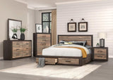 ZNTS Contemporary Two-Tone Finish 1pc Chest of Drawers Faux-Wood Veneer Bedroom Furniture B01146481