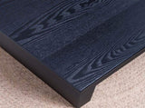 47.6" Modern Black Ribbed Coffee Table Rectangular Low Profile Center Table for Living Room W2729P309446