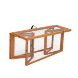 ZNTS Folding Rabbit Cage, Outdoor Chicken Coop with Run, Wooden Poultry Hutch Playpen, Orange W2181P155337