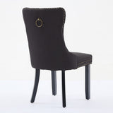 Nikki Collection Modern, High-end Tufted Solid Wood Contemporary Flax Upholstered Linen Dining Chair W1143P233648