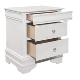 Traditional Design Bedroom Furniture 1pc Nightstand of 3x Drawers Faux Alligator Embossed Fronts B01171516