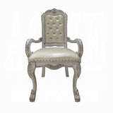 Ivory and Bone White Tufted Arm Chair B062P209250