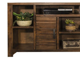 64 inch TV Stand Console for TVs up to 70 inches, No Assembly Required, Whiskey Finish B108P160188