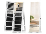 Jewelry Armoire with Full Length 360&deg and Large Capacity Jewelry Organizer Armoire, Lockable 36834598