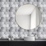 48 Pcs Hexagon Stick On Tiles For Kitchen,Mosaic Tile Stickers PVC Peel And Stick 92458654