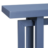 U_STYLE 59.1'' Painted Entryway Table Pine Veneer,Unique Triple Rectangle Design Console Table N711P230809V