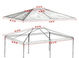 Khaki 10' x 13' Gazebo Replacement Canopy Top 48579133
