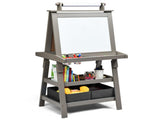 3-in-1 Double-Sided Storage Art Easel Gray 85330525