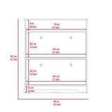 ZNTS Shoe Rack 46" H, One Open Storage Shelf, Two Internal Storage Drawers, Two Doors, Dark Brown B097133214