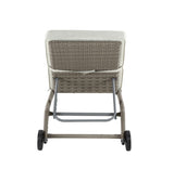 Salena Beige Fabric & Gray Finish Patio Sun Lounge B2726P265738