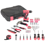 ZNTS 146-Piece Drill Set with 8V Pink Cordless Drill, Home Tool Kit with Drill, House Repairing Hand Tool 71202637