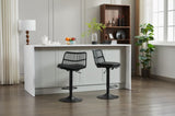Set of 2 Rattan Bar Stool, 360 Swivel Bar Chair, Counter Height Chair with Footrest for Kitchen, W1752P217911