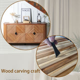 Accent Storage Cabinet, Modern Accent Buffet Cabinet Adjustable Shelves, Freestanding Sideboard W2729P202566