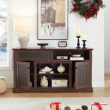 TV Stand Electric Fireplace Glass Shelves,YS-027-2FD-CHE W1758P231683