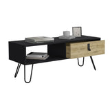 Huna Coffee Table with Hairpin Legs and Ample Storage Drawer B200P173213