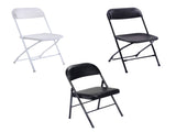4pcs Elegant Foldable Iron & PVC Chairs for Convention & Exhibition Black 33457557