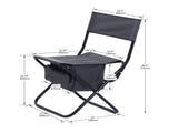 4-piece Folding Outdoor Chair with Storage Bag, Portable Chair for indoor, Outdoor Camping, Picnics W24172222