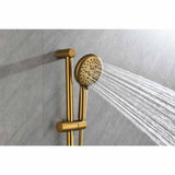 Shower System with Shower Head, Hand Shower, Slide Bar, Bodysprays, Shower Arm, Hose, Valve Trim, W2287141185