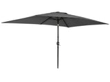 10 x 6.5 FT Square Patio Umbrella, Tilting Outdoor Sun Shade Umbrella with 6 Iron Ribs & Iron Pole, 19146817