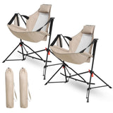 Hammock Camping Chair, Folding Portable Rocking Chair, Aluminum Alloy Adjustable Back Swinging Chair W640P224592