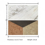 12*24 Waterjet,White Gold Red Grey 4 color, natural, for floor and wall,polished W1696P262330