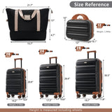 Hardshell ABS Luggage Set - Lightweight & Durable Suitcases with Dual Spinner Wheels, Carry-On & N730P262653B