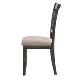 Beige and Weathered Grey Cross Back Side Chairs B062P182726