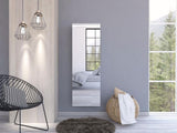 Leto Wall Mounted Shoe Rack With Mirror, Single Door, Capacity For Ten Shoes -White B20091928