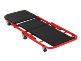 2-in-1 Folding Mechanic Creeper Stool, 6 Universal Casters Padded Seat for Garage Workshop 51609187