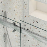 Bypass shower door, sliding door, with 5/16" tempered glass and Polished Chrome finish 6074 W2122P166984
