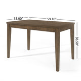 Wood Counter Height Dining Table, Antique Brown, 35"D x 59.1"W x 36.5"H 69004.00ABRN
