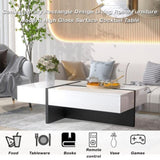 Contemporary Rectangle Design Living Room Furniture, Modern High Gloss Surface Cocktail Table, 01767411