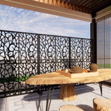 Metal Privacys W3.8Ft X H6Ft Outdoor and Indoor Divider with Free Standing Decorative Privacy W1586P282265
