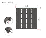 Plastic Interlocking Deck Tiles,44 Pack Patio Deck Tiles,12"x12" Square Waterproof Outdoor All W206P151698