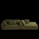 Modern Chenille Upholstered Sectional Couch Set,Modular 108" L Shaped Sectional Living Room W834P240007