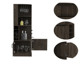 Dark Walnut 8-Bottle 2-Shelf Bar Cabinet B062P202120