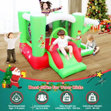 ZNTS Christmas Jump 'n Slide Inflatable Bouncer for Kids Complete Setup with Blower 80" x 91" Play Area W1677115484