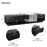ON-TREND Sleek and Stylish TV Stand with Perfect Storage Solution, Two-tone Media Console for TVs Up WF311772AAB