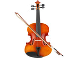 GV100 1/2 Acoustic Violin Case Bow Rosin Strings Tuner Shoulder Rest Coffee 36379191