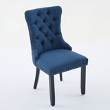 Nikki Collection Modern, High-end Tufted Solid Wood Contemporary Flax Upholstered Linen Dining Chair W1143P233650