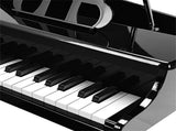 Black Kids Piano 30-Key Keyboard Toy with Bench Piano Lid and Music Rack 69156475